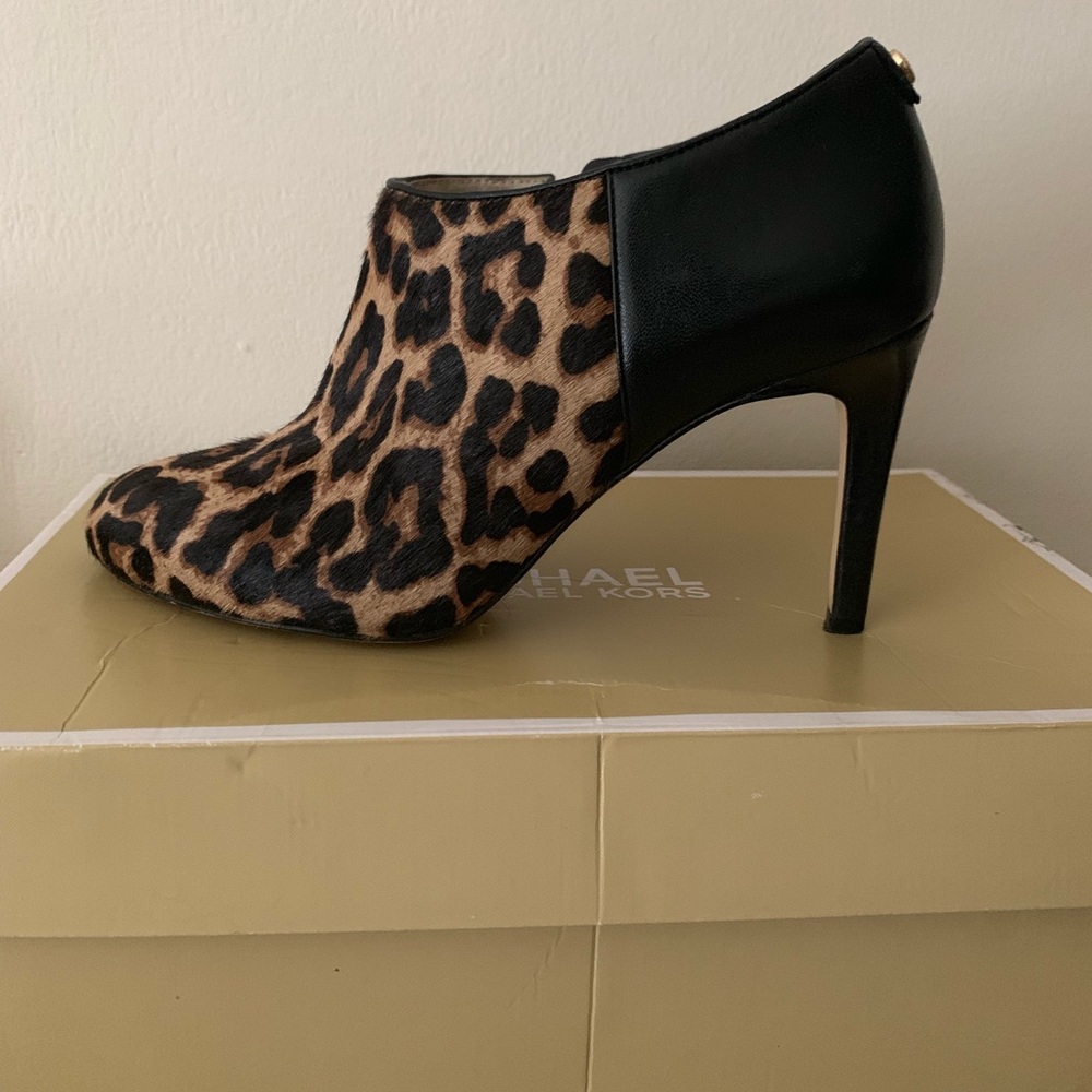 Michael Kors Leopard Print Booties